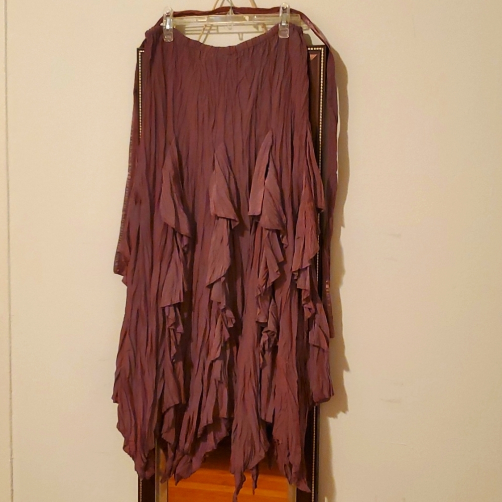 Frilly Purple Silk Shirt